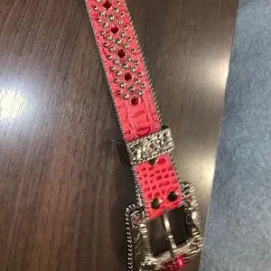 Rhinestone Belt Red Bb Simons Belt Bb Simon Accessories Red Bc